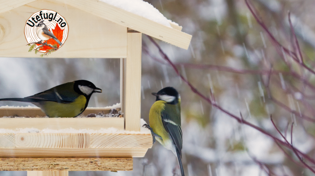 Which birds come to the bird feeder?