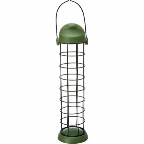 Outdoor bird feeder for tit bowls in Metal/Plastic ø8 x 29cm green