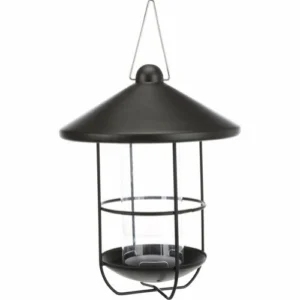 Utefuglautomat i metall-plastikk 500ml ø19cm sort halvmatt