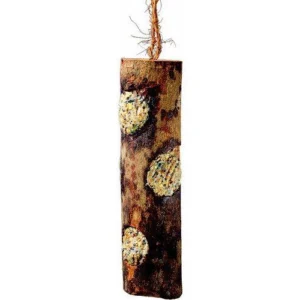 Tree trunk filled with tallow, 3 holes
