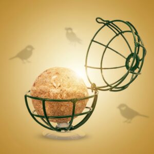 Vindusholder med sugekopp til meiseboller